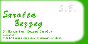 sarolta bezzeg business card